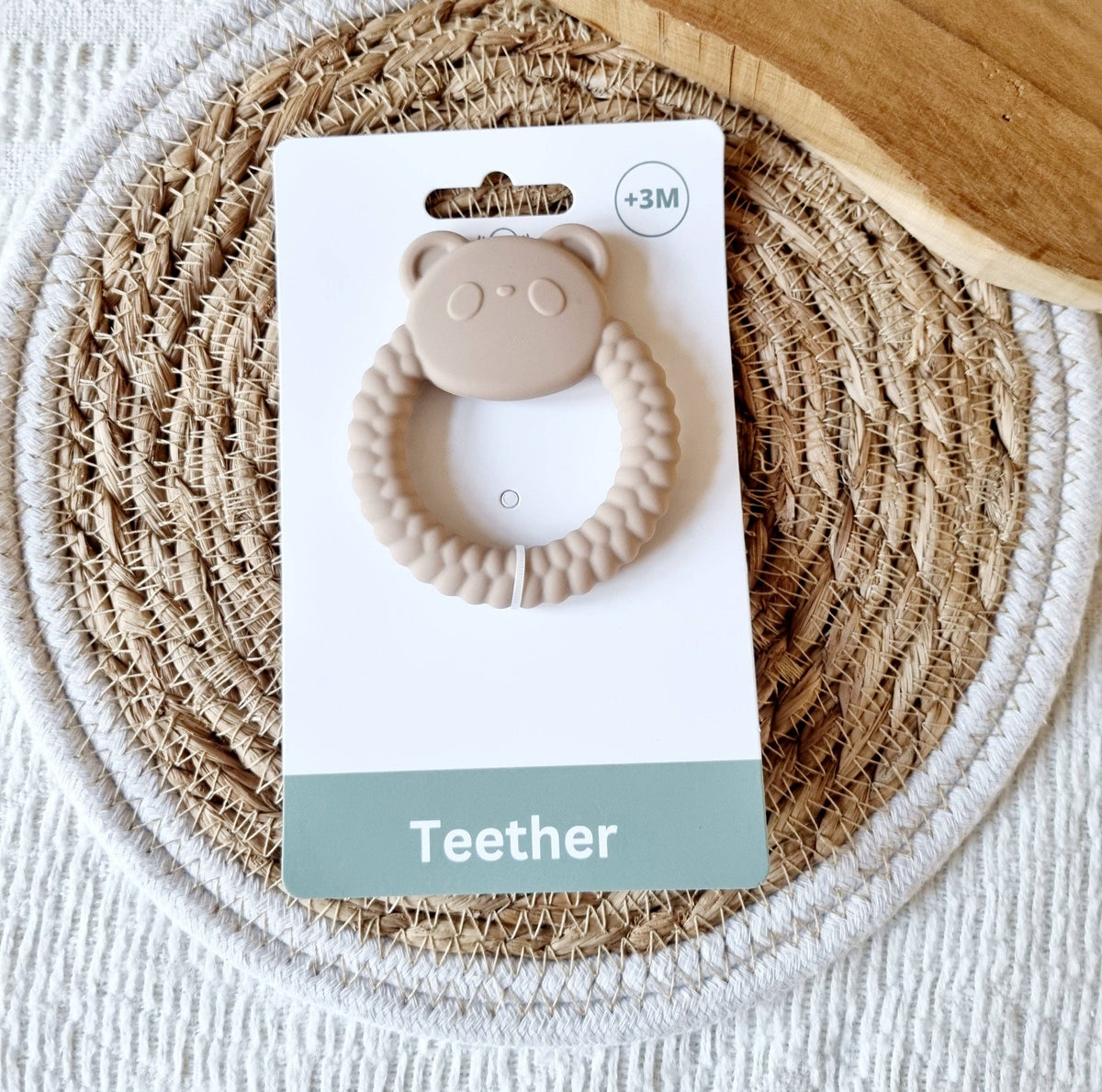 Baby Beißring aus Silikon Panda Bear Sand5