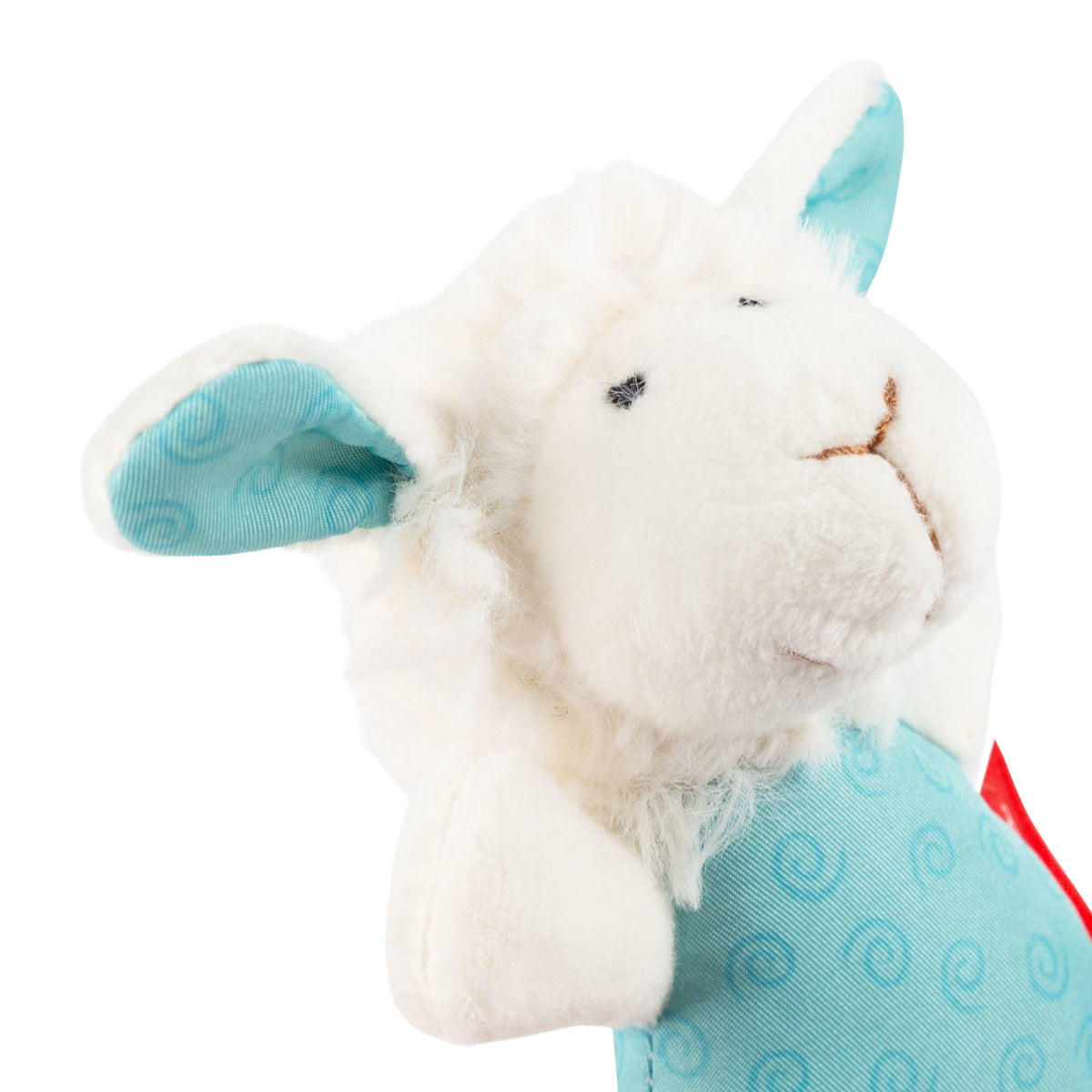 Babygreifling Rassel Schaf Weiß Türkis Stofftier mit Rasselgeräusch sigikid3