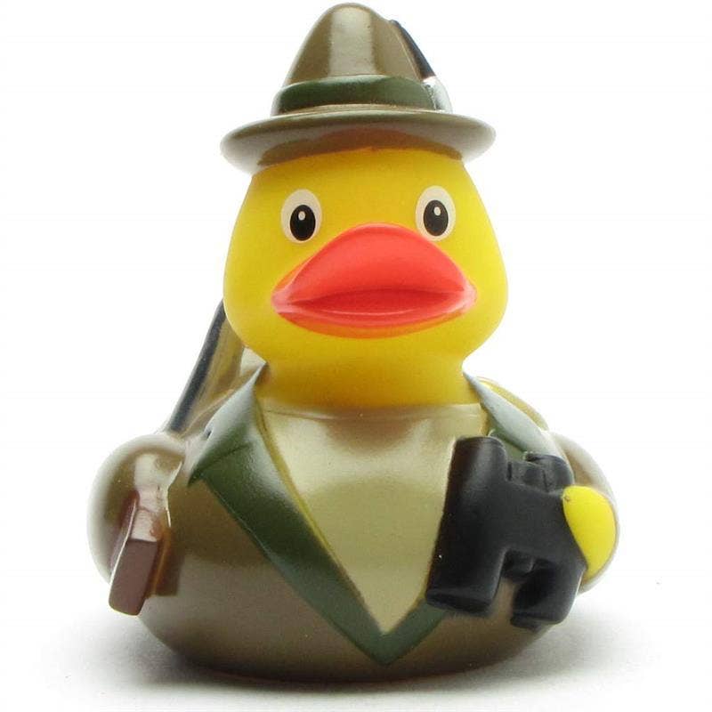 Badeente Jäger - Gummiente Badespaß ab 18 Monaten2