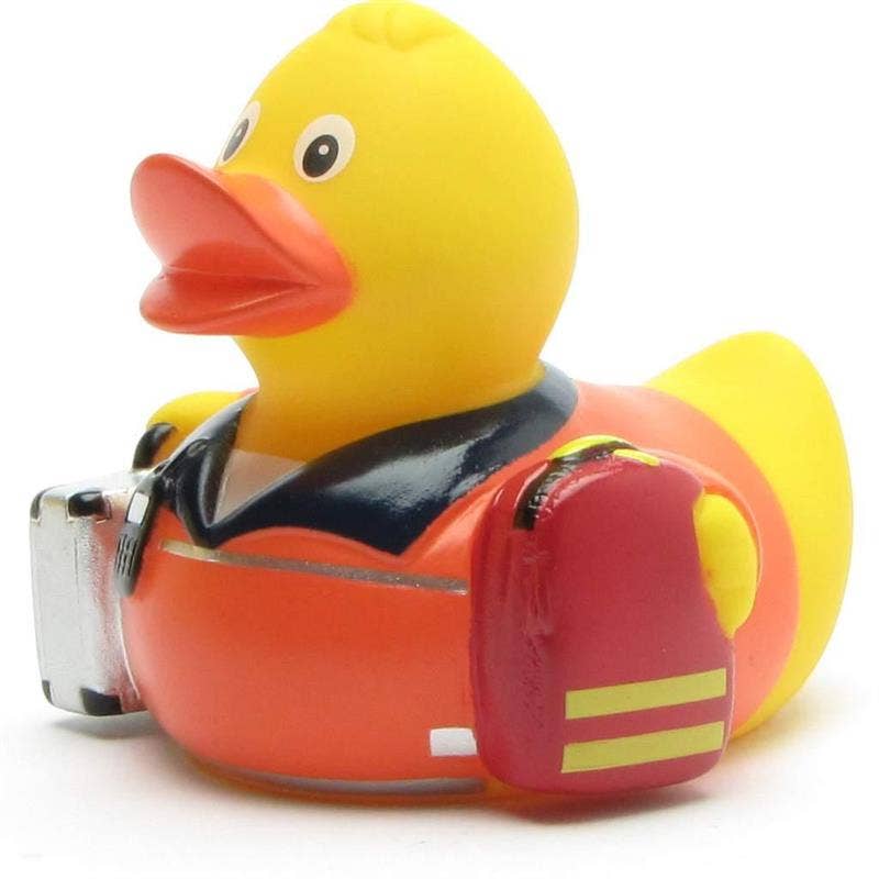 Badeente Rettungssanitäter - Gummiente Badespaß ab 18 Monaten