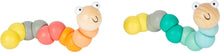 Load the picture into the gallery viewer, Biegeraupen Raupe Greifling Pastell Türkis & Orange Holzspielzeug