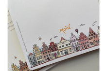 Load the picture into the gallery viewer, Briefblock Briefpapier "Moin" Design Karin Tauer Format DIN A 5 50 Blatt3