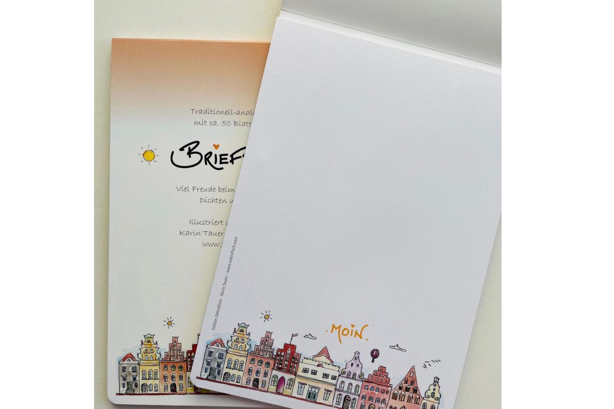Briefblock Briefpapier "Moin" Design Karin Tauer Format DIN A 5 50 Blatt4