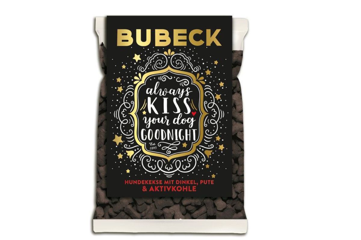 Bubeck Black Craft Hundekuchen Weizenfrei Dinkel & Aktivkohle 210g "Always Kiss"