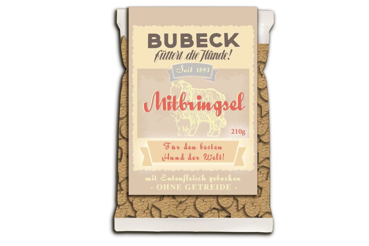 Bubeck Hundekuchen Mitbringsel Getreidefrei Classic 210g Ente "Für den Besten Hund der Welt!"
