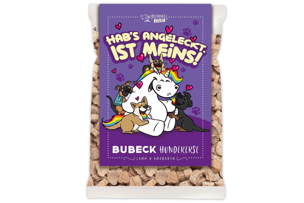Bubeck Pummel & Friends Hundekekse Getreidefrei 210g "Habs angeleckt. Ist Meins!"