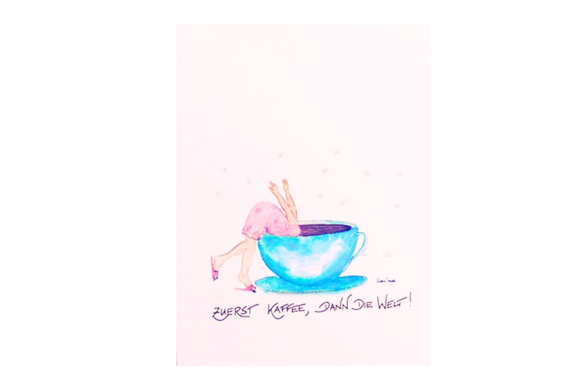 Dein Geschirrtuch Sweet Design by Nala Karin Tauer Zuerst Kaffee, Dann Die Welt!4