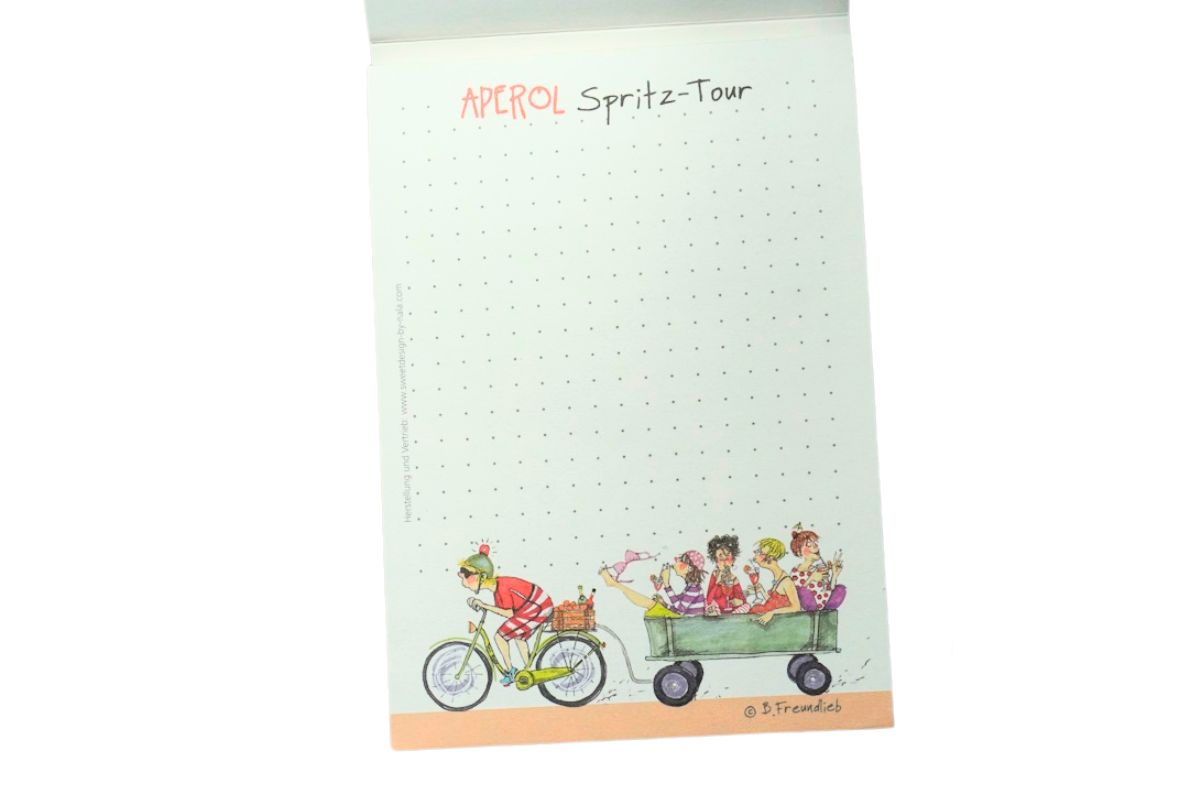 Dein Notizblock 50 Blatt Sweet Design by Nala B. Freundlieb Aperol Spritz-Tour4