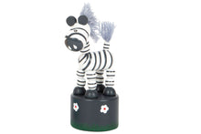 Lade das Bild in den Galerie-Viewer, Drückfigur Zebra Afrika Drückfigur Holzspielzeug Spielspaß2