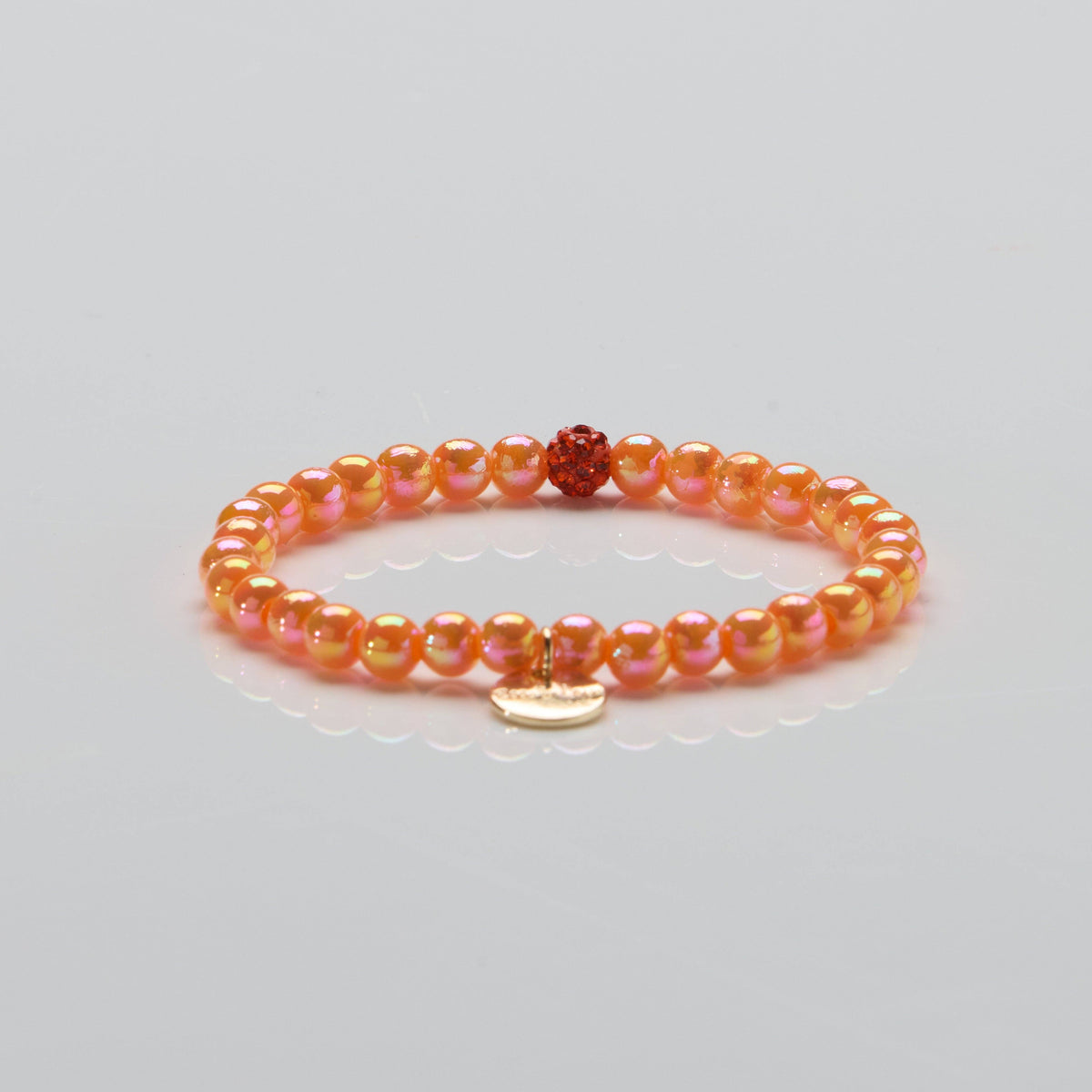 Ella in Love Perlenarmband 6mm Ø mit Glitzerperle Sunkiss