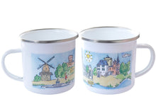 Lade das Bild in den Galerie-Viewer, Emaille Becher Zons am Rhein Zons Kaffeebecher Souvenir Tasse5