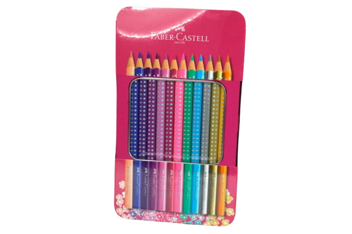 Faber Buntstifte Sparkle 12er Metalletui Pink2