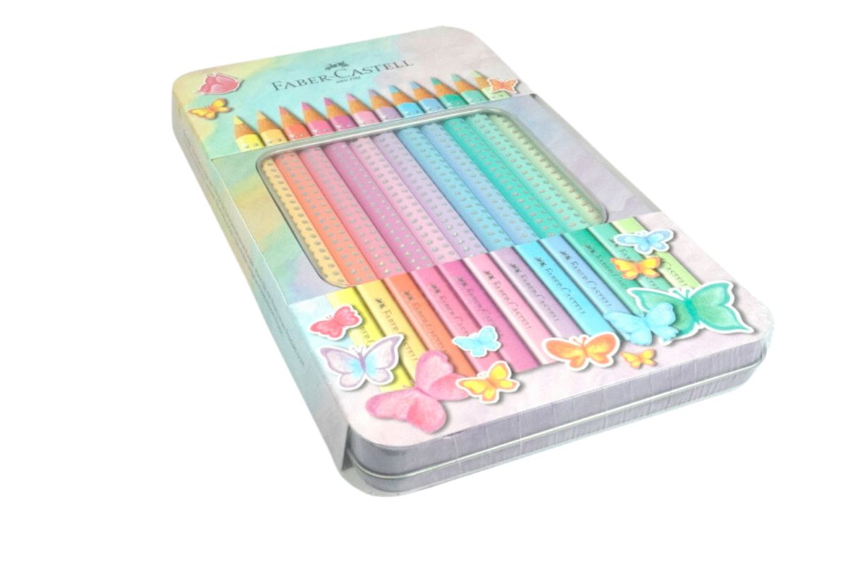 Faber Buntstifte Sparkle Pastell 12er Metalletui