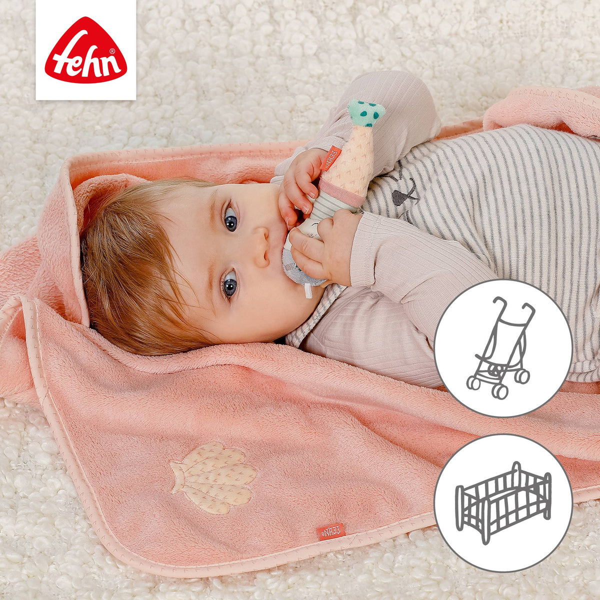 Fehn Kuscheldecke Meerjungfrau Krabbelunterlage Zudecke Baby3