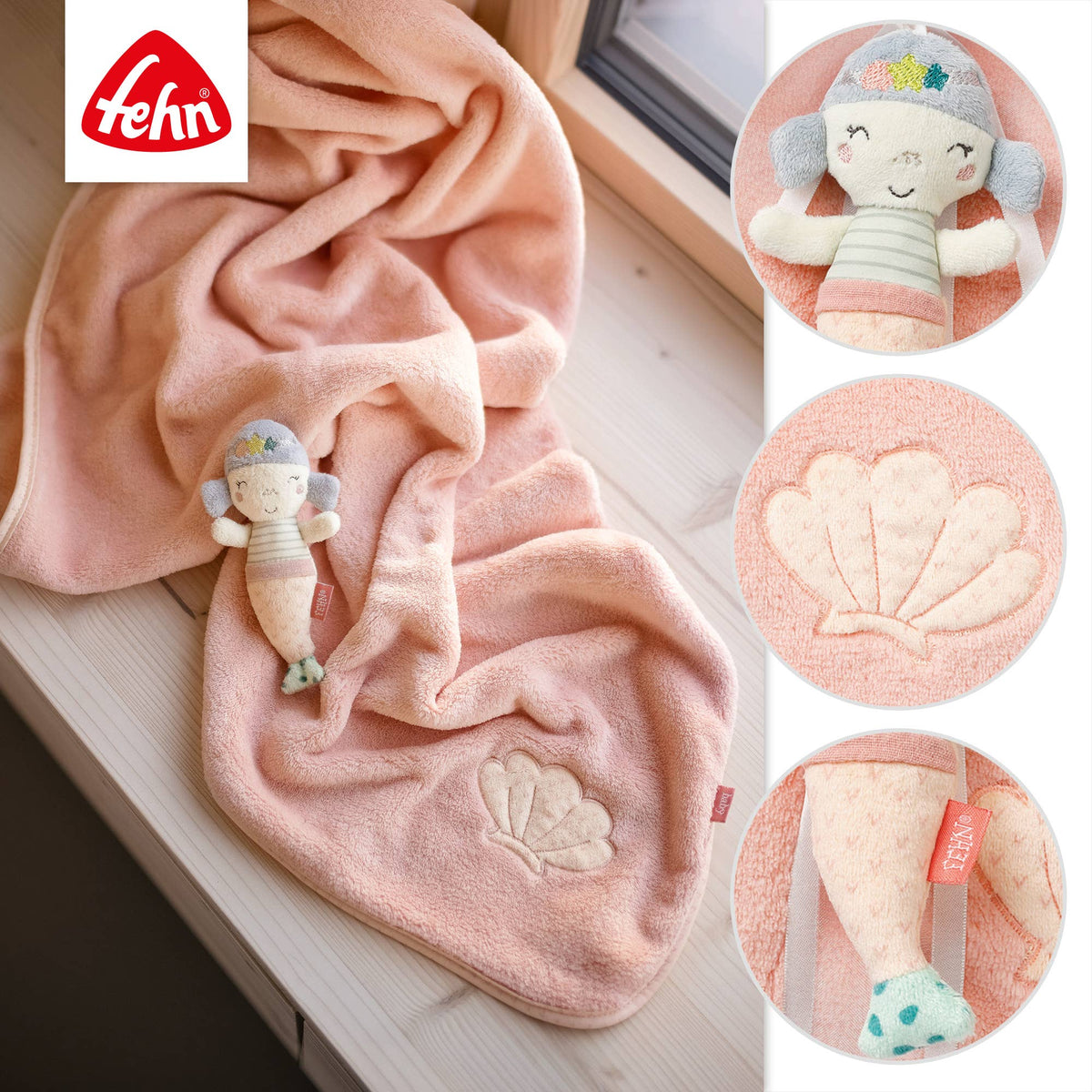 Fehn Kuscheldecke Meerjungfrau Krabbelunterlage Zudecke Baby4