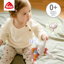 Load the picture into the gallery viewer, Fehn Ring Greifling Hase Fehn Natur Motorikspielzeug mit Rassel3