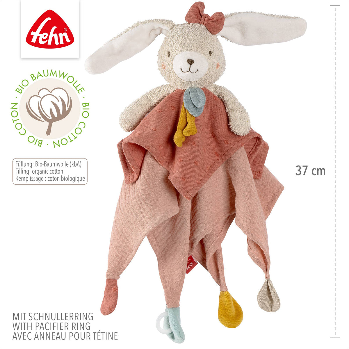Fehn Schmusetuch Hase Fehn Natur Einschlafhilfe & Schnuffeltuch Babyspielzeug6