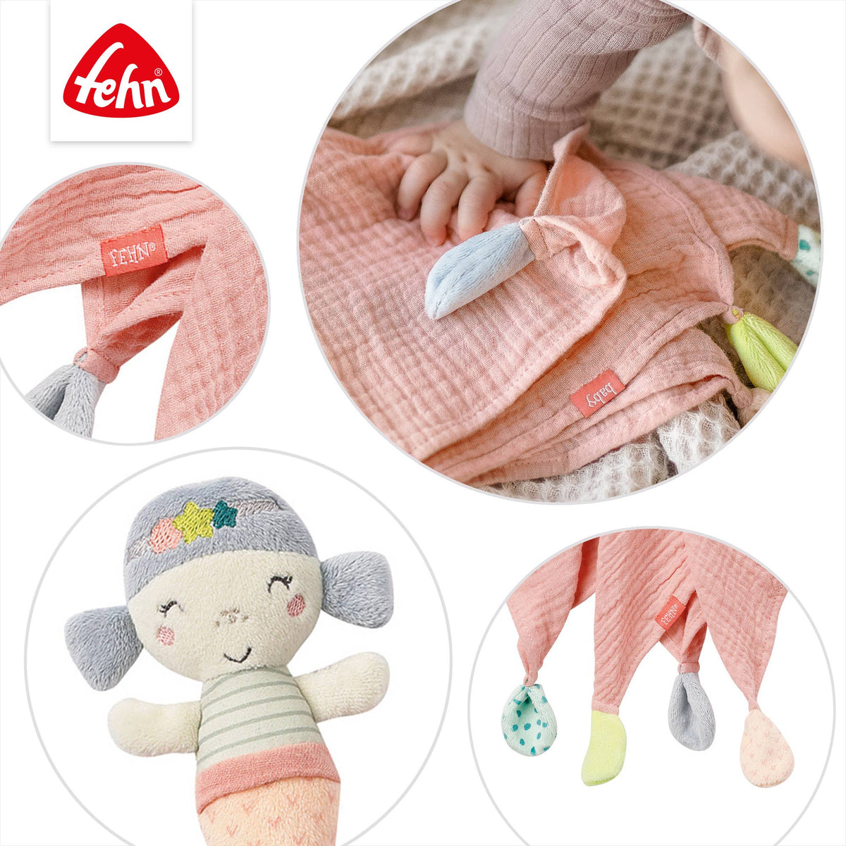 Fehn Schmusetuch Meerjungfrau Einschlafhilfe & Schnuffeltuch Babyspielzeug3
