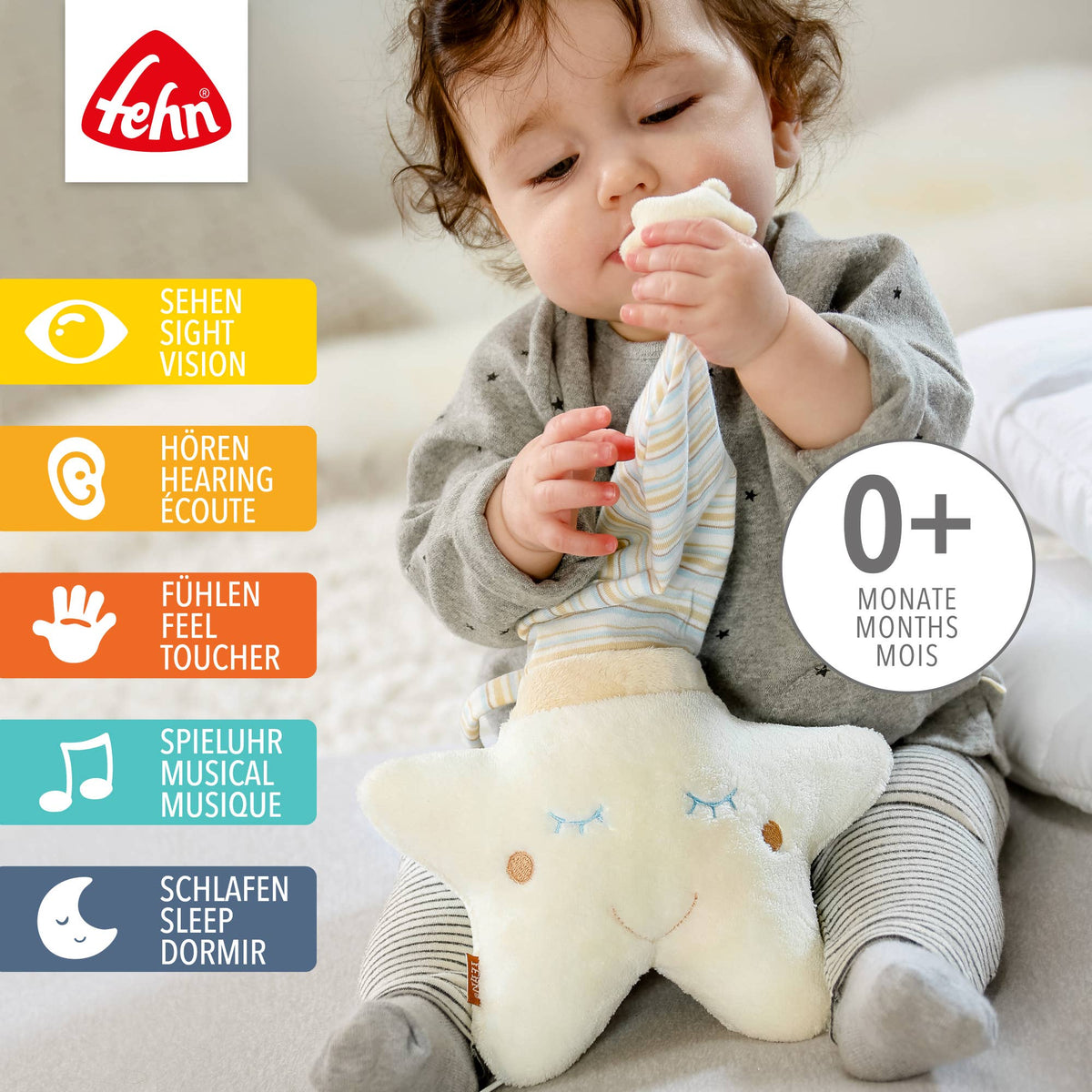 Fehn Spieluhr Stern Kuscheltier & Einschlafhilfe Babyspielzeug3