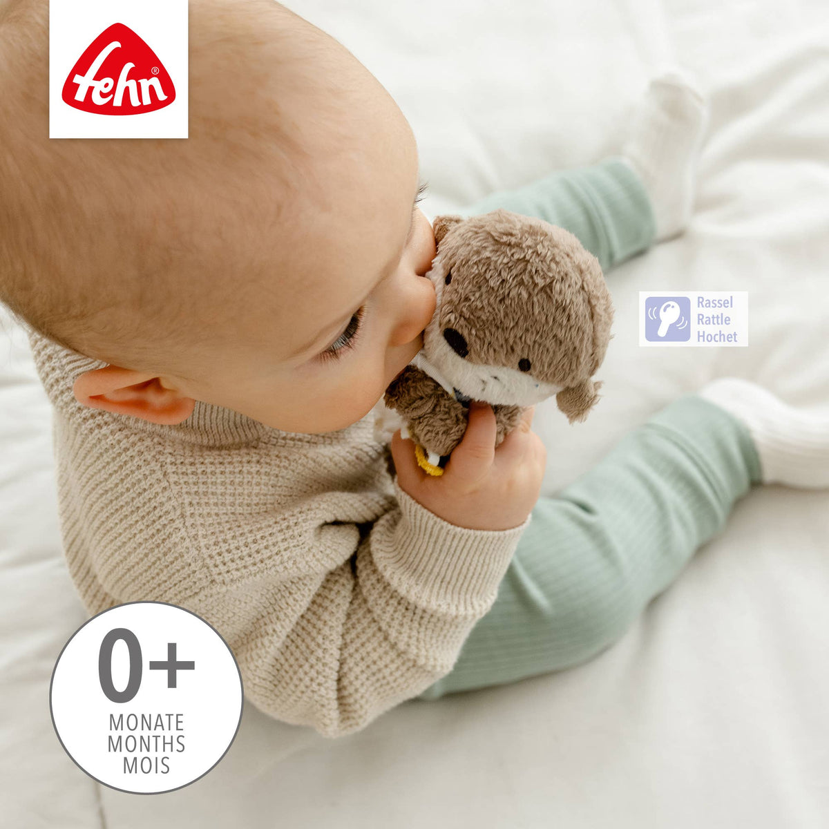 Fehn Stabgreifling Otter Babyspielzeug greifen fühlen rasseln3