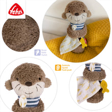 Load the picture into the gallery viewer, Fehn Stabgreifling Otter Babyspielzeug greifen fühlen rasseln5
