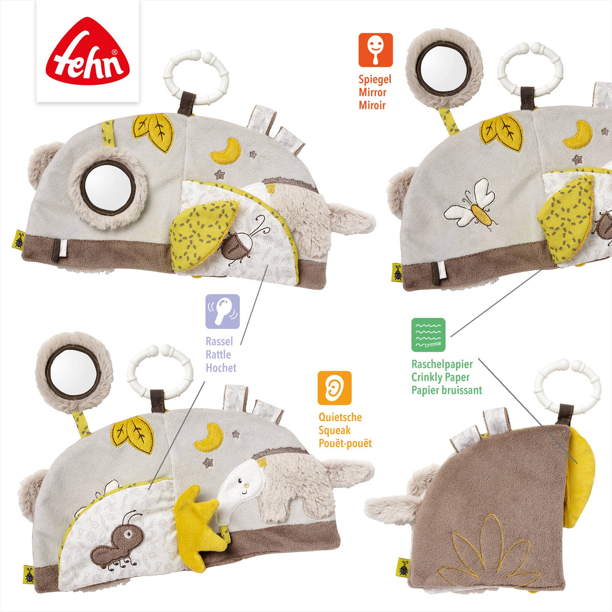 Fehn Stoffbuch Australia Fühlbuch mit Tier-Motiven Babyspielzeug4
