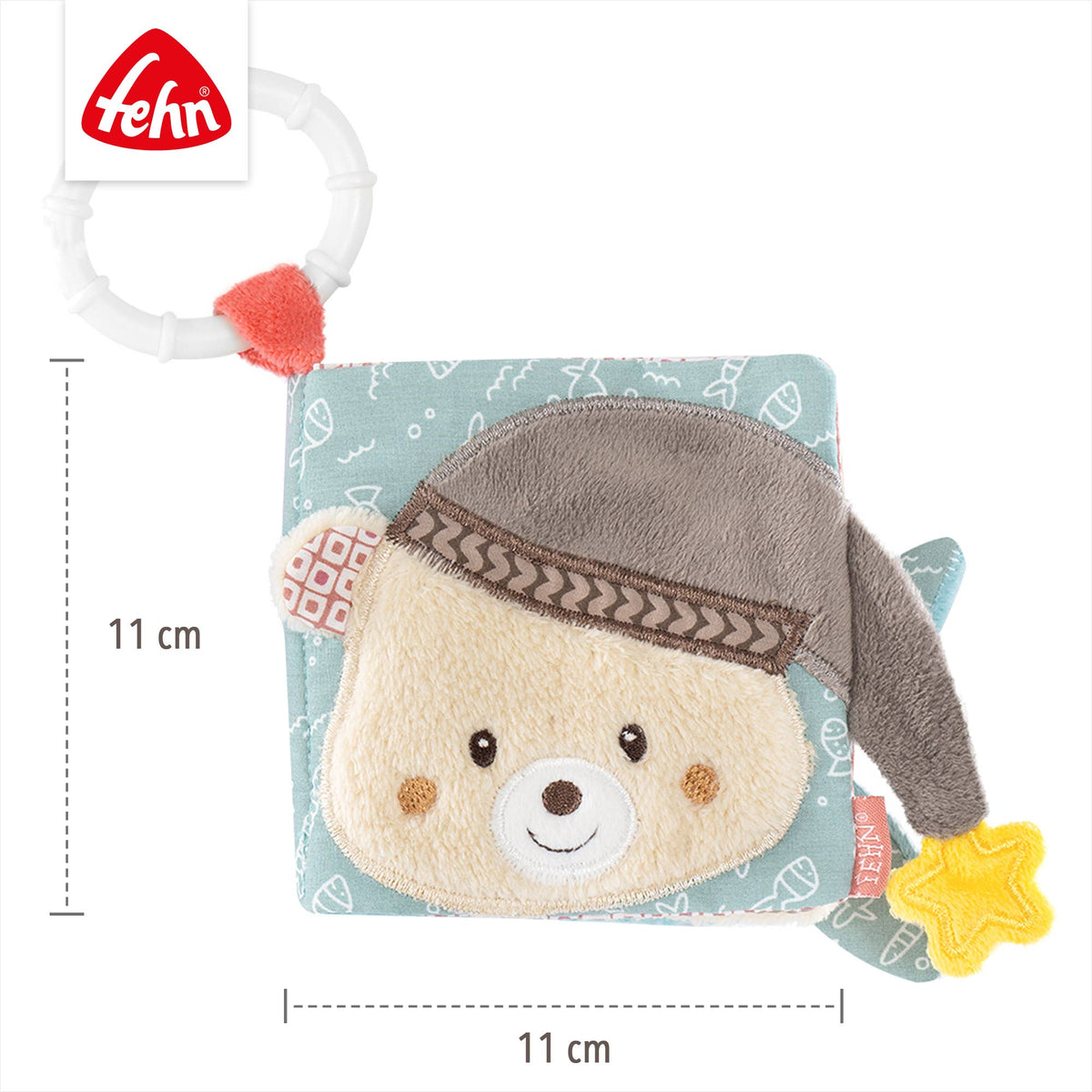 Fehn Stoffbuch Bruno Fühlbuch mit Tier Motiven Babyspielzeug5