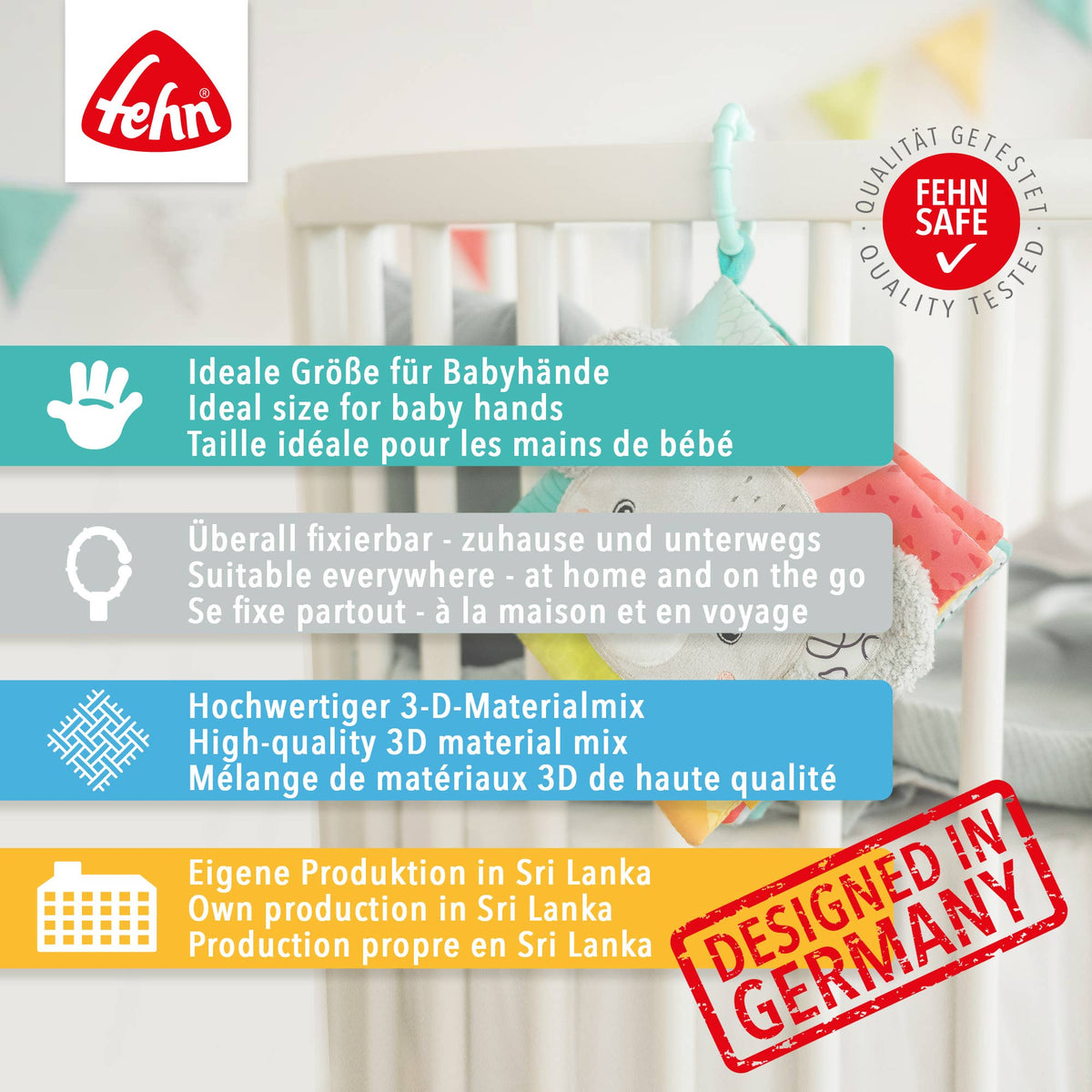 Fehn Stoffbuch Fledermaus Babyspielzeug Kuschelige Spielfreunde7