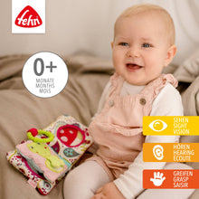 Load the picture into the gallery viewer, Fehn Stoffbuch Rehkitz Fühlbuch mit Tier-Motiven Babyspielzeug2