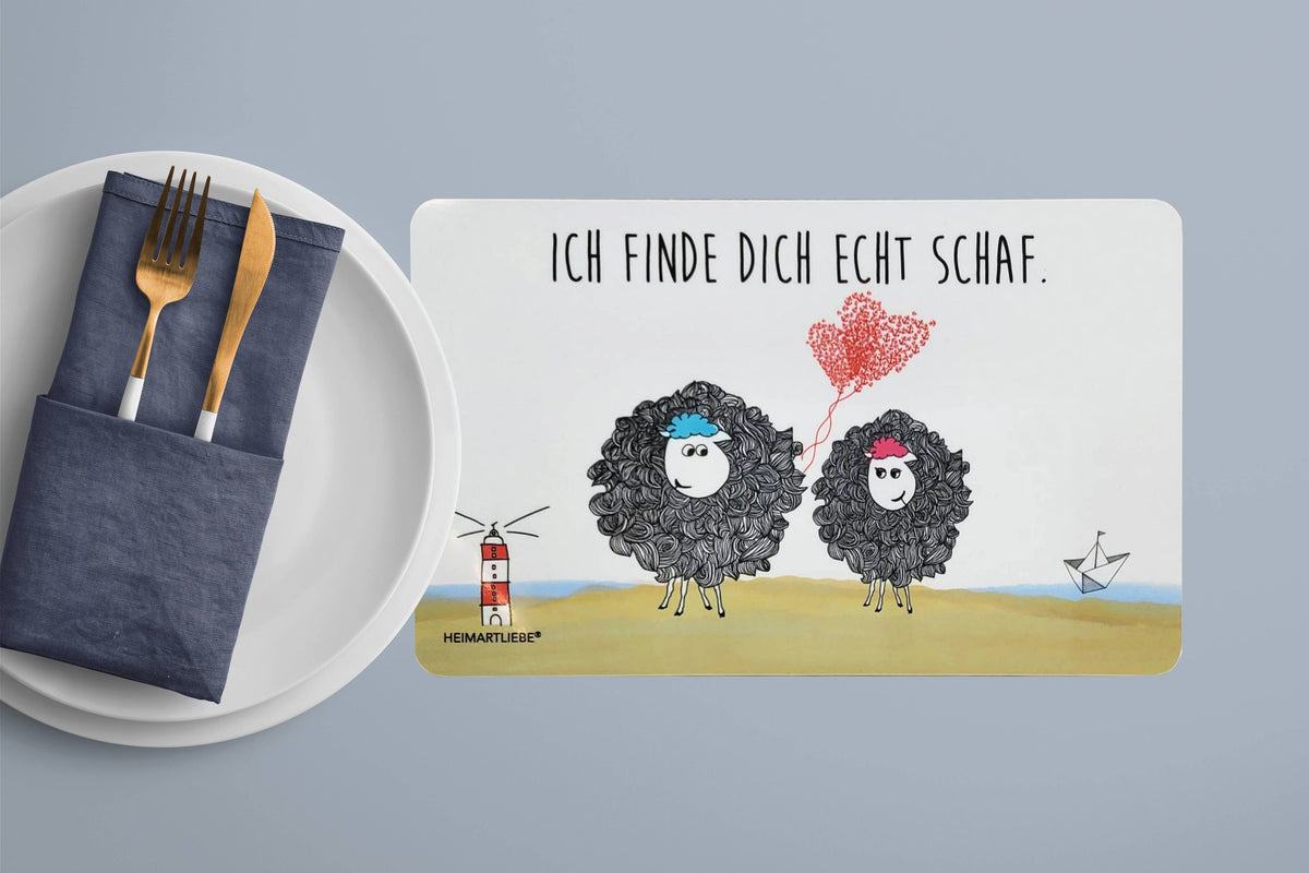 Frühstücksbrettchen ICH FINDE DICH ECHT SCHAF Souvenir Heimartliebe