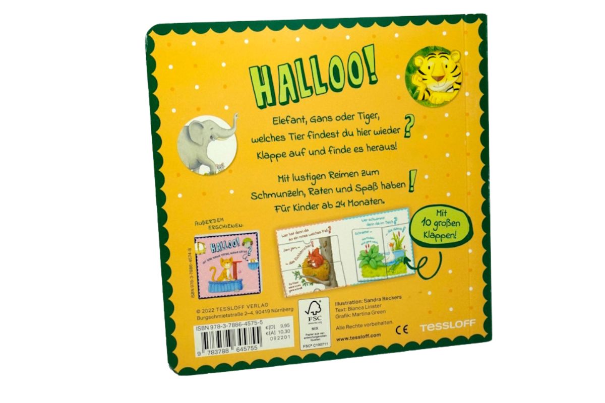 Halloo! Welchem Tier gehört der Popo hier? Klappenbuch ab 24 Monaten2