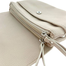 Lade das Bild in den Galerie-Viewer, Handtasche Elisa Beige Veganes Leder Schultergürtel LOT834