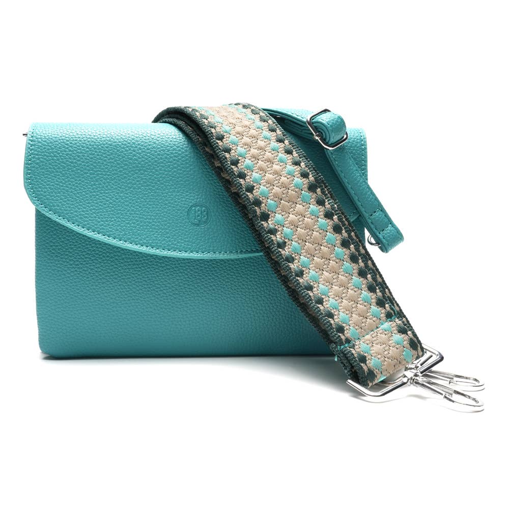 Handtasche Elisa Türkis Veganes Leder Schultergürtel LOT83
