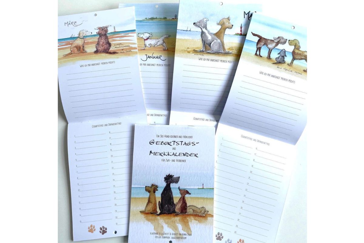 Hunde Geburtstagskalender zum Aufhängen Karin Tauer4