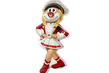 Lade das Bild in den Galerie-Viewer, Karnevalsanstecker Funkemariechen Blinkt LED Anstecker Fasching3