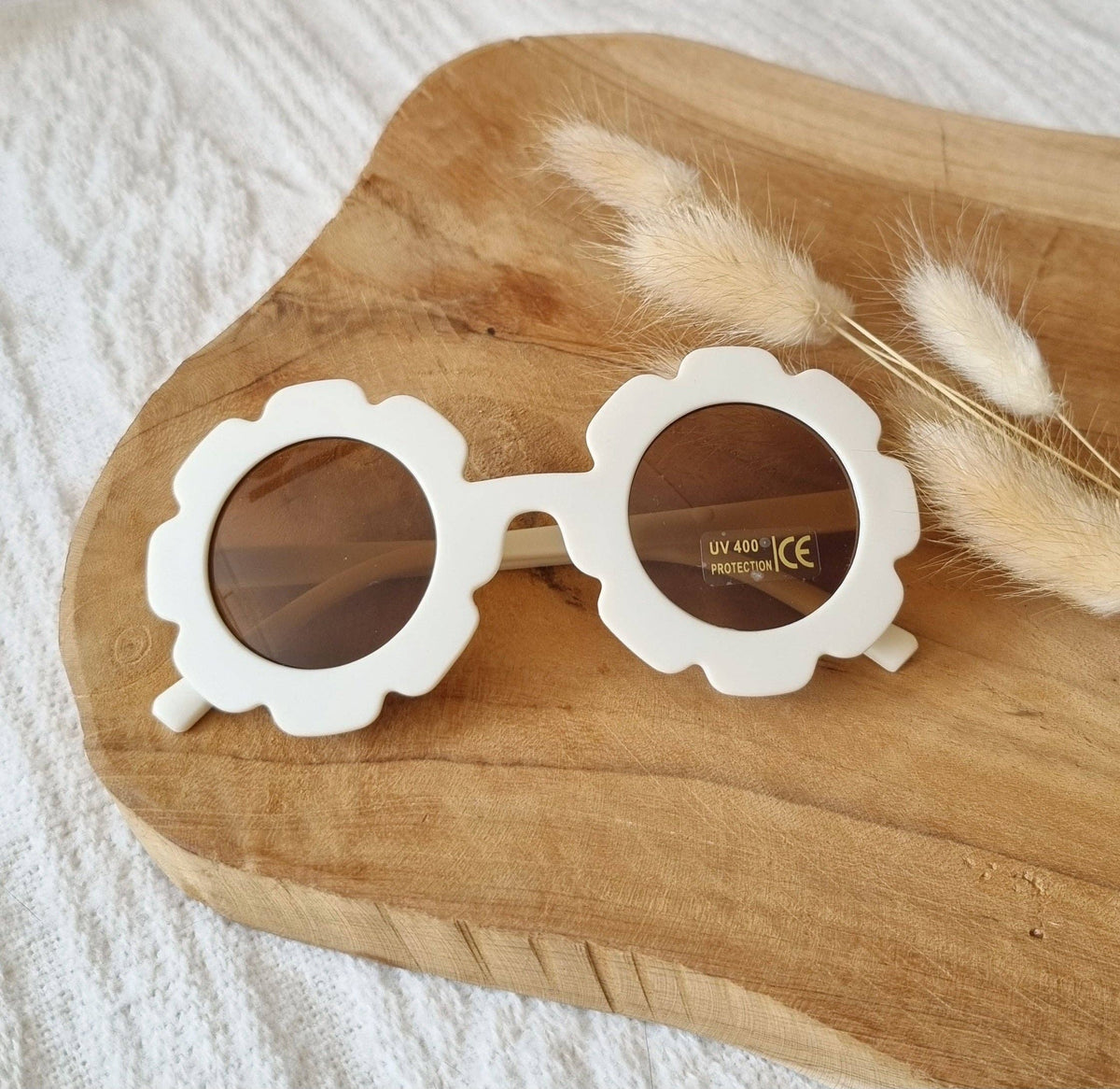 Kindersonnenbrille UV400 Schutz Flower Beige ab 1 Jahr