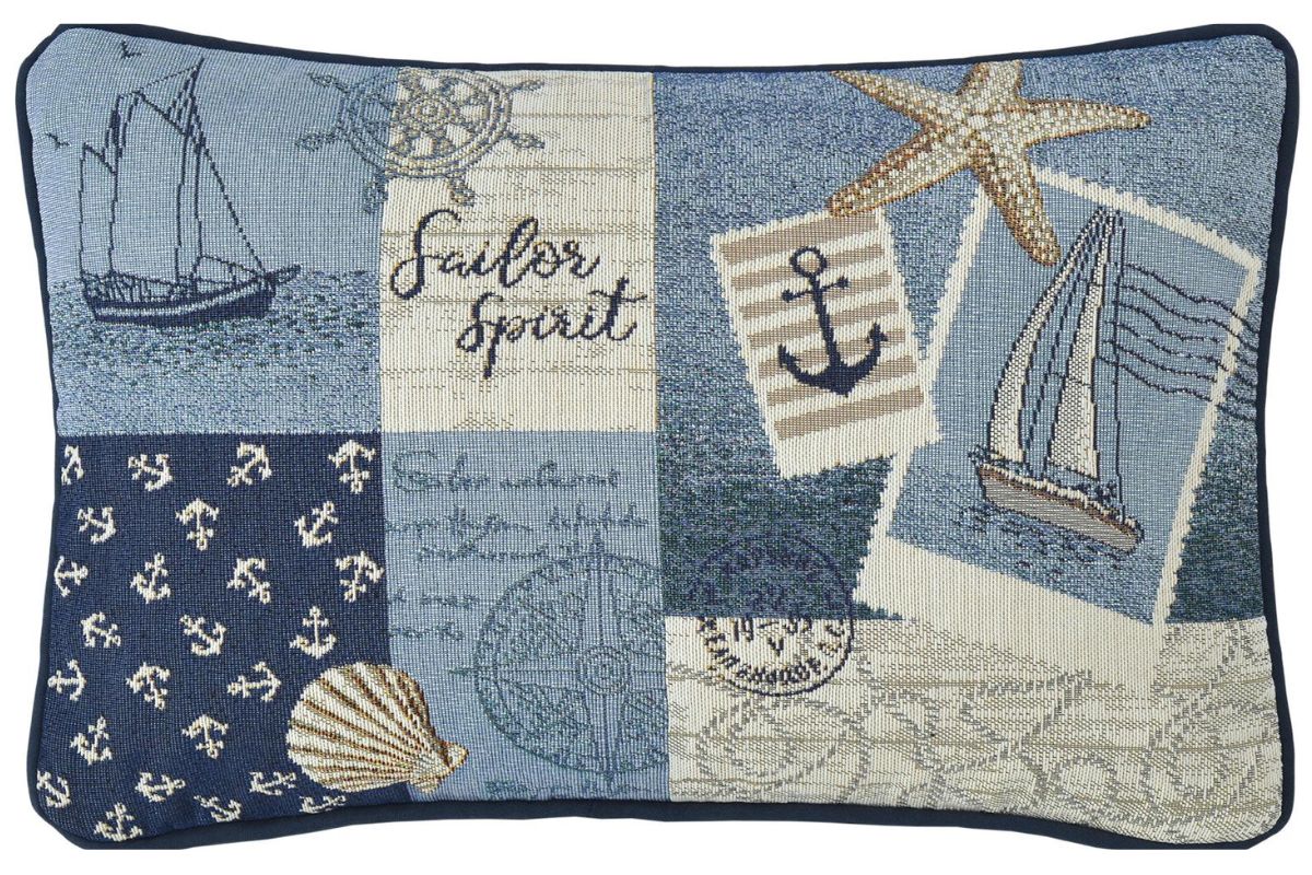 Kissen gefüllt Sailor Patch - maritime Wohndeko