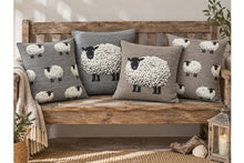 Load the picture into the gallery viewer, Kissenhülle „Fluffy das Schaf“ – kuschelige Chenille-Deko