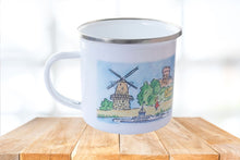 Lade das Bild in den Galerie-Viewer, Emaille Becher Zons am Rhein Zons Kaffeebecher Souvenir Tasse