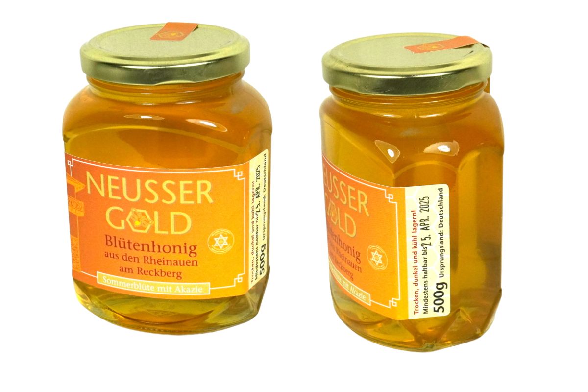 Neusser Gold Blütenhonig Sommerblüte mit Akazie aus den Rheinauen 500gr. Glas4