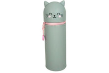Load the picture into the gallery viewer, Legami Kawaii Kitty Federmäppchen Etui Grau 2-In-1 Pencil Case 18cm4