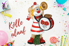 Lade das Bild in den Galerie-Viewer, Schmitzens Karnevals Clown Figur Tamborin Schmitz mit Trumm 10 cm Kölner Karneval7
