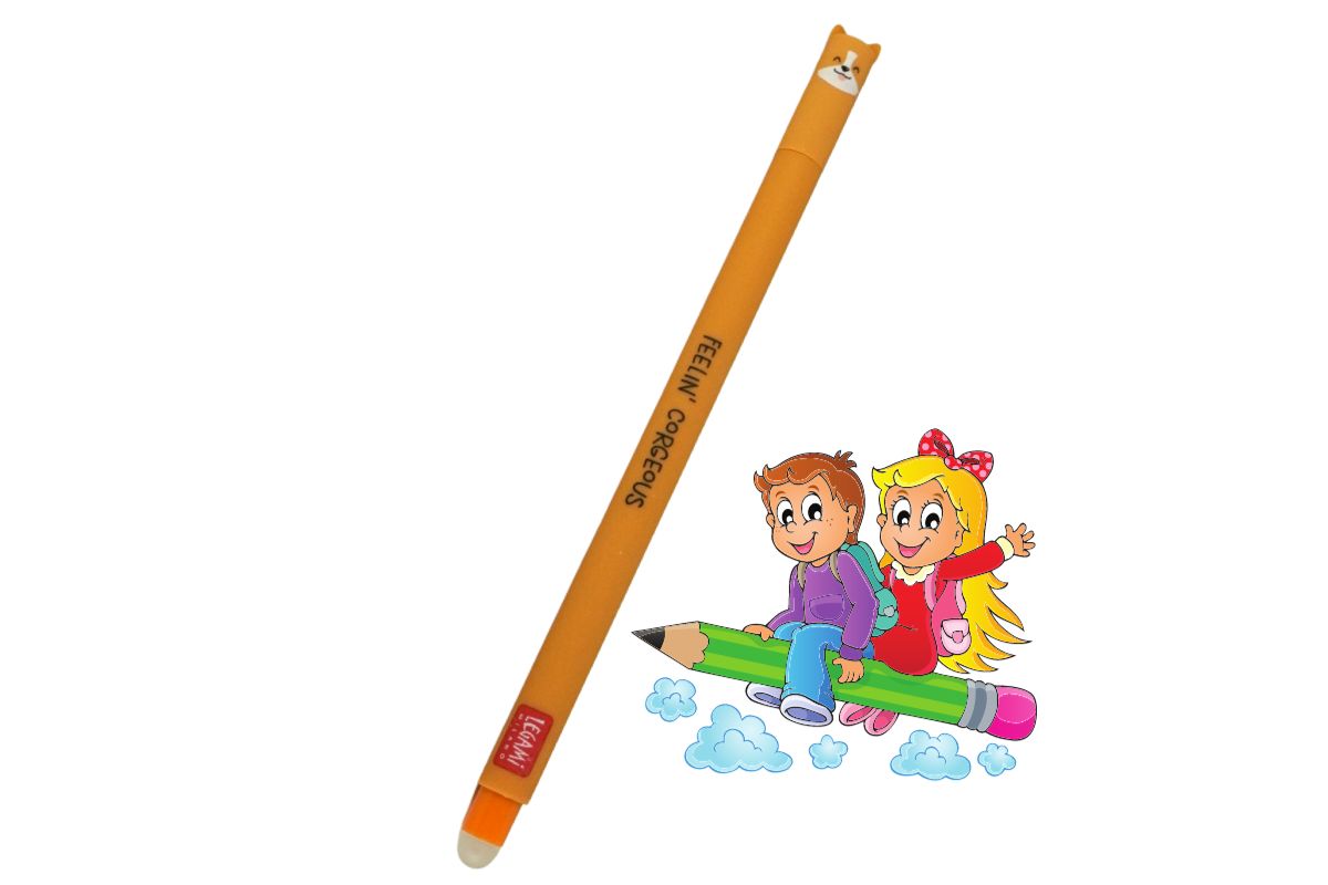 Legami Erasable Pen mit Fuchs-Motiv Feelin Corgeous Löschbarer Gelstift