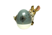 Lade das Bild in den Galerie-Viewer, Good old friends Porzellanei Glücks Ei Pusteblume Oster Deko Handarbeit 5,5cm