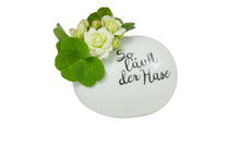 Load the picture into the gallery viewer, Good old friends Eiervase So läuft der Hase Oster Deko Handarbeit 8cm
