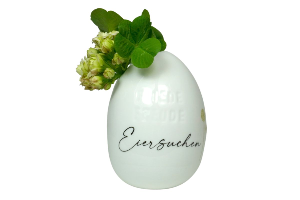 Good old friends Eiervase Friede Freude Eierkuchen Oster Deko Handarbeit 8cm3