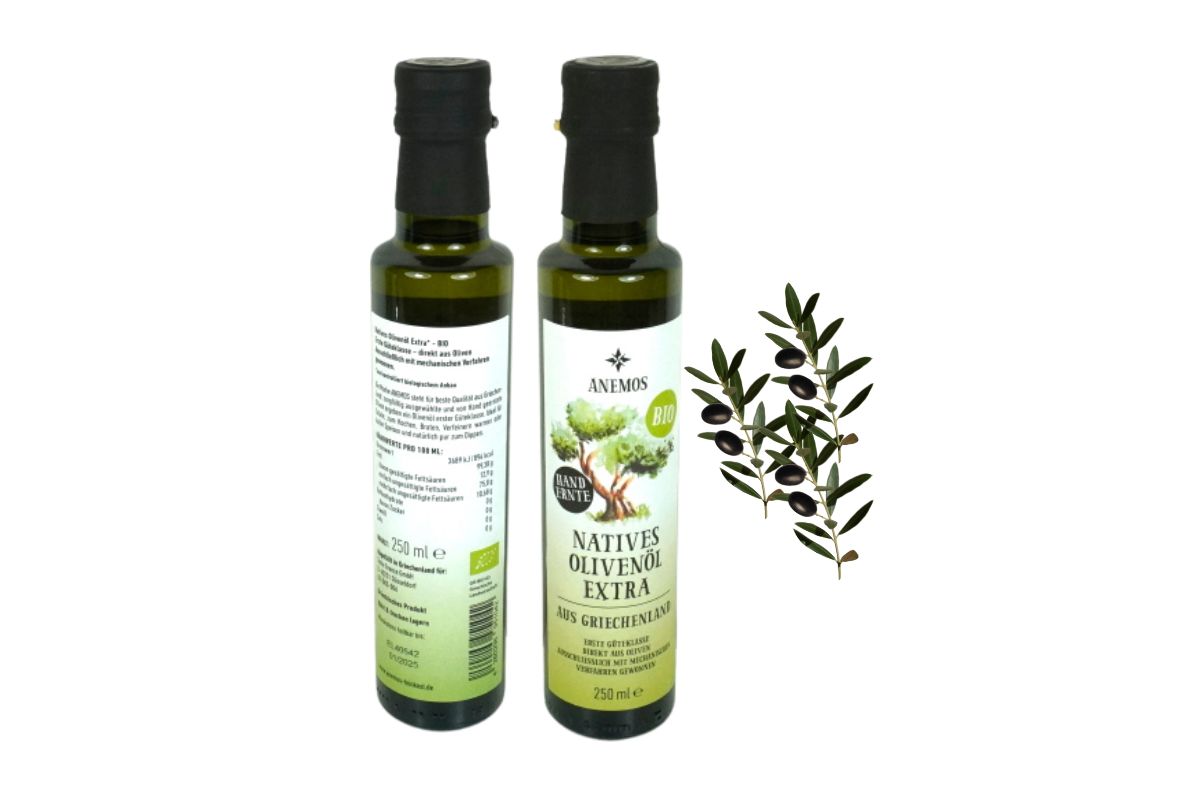 Anemos Natives Olivenöl Extra Handernte 250ml2