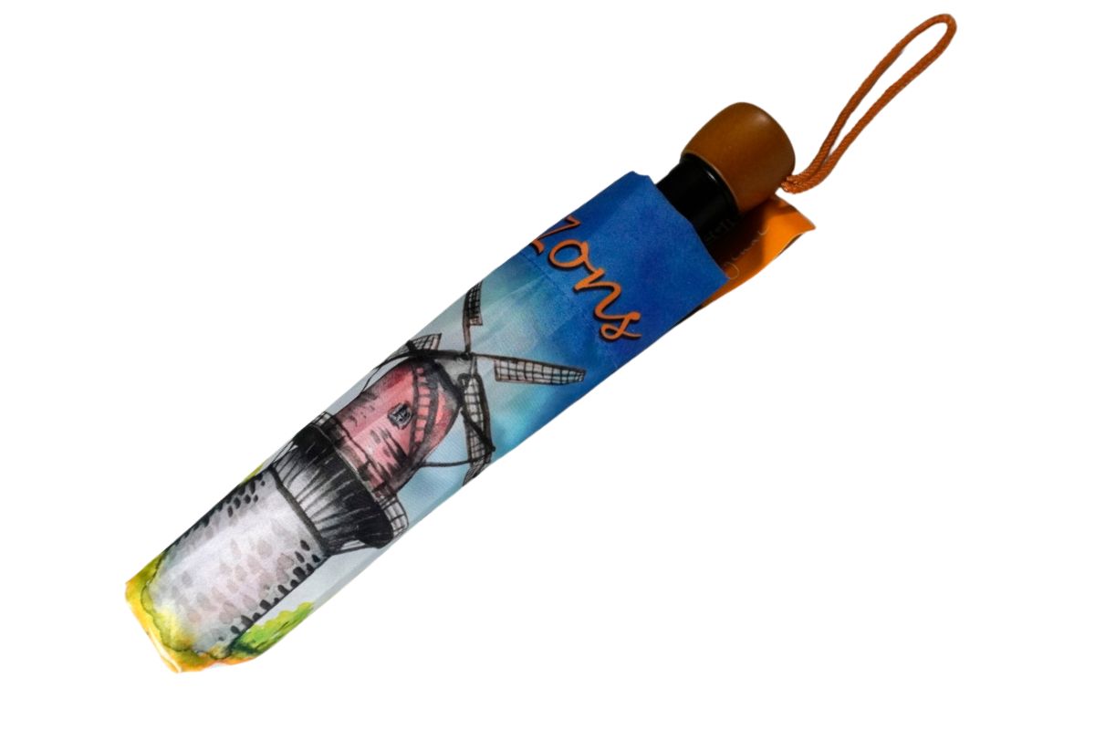 Taschenschirm Regenschirm Aquarell Druck Zons Ansichten Zons Souvenir4