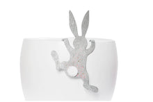 Lade das Bild in den Galerie-Viewer, Good old friends Kletterhase Rosa Pünktchen Hase Handarbeit 13cm5