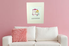 Lade das Bild in den Galerie-Viewer, Passepartout Bild SweetDesign by Nala "Warum hat mein Kleiderschrank keinen Keller und keinen Dachboden?"2